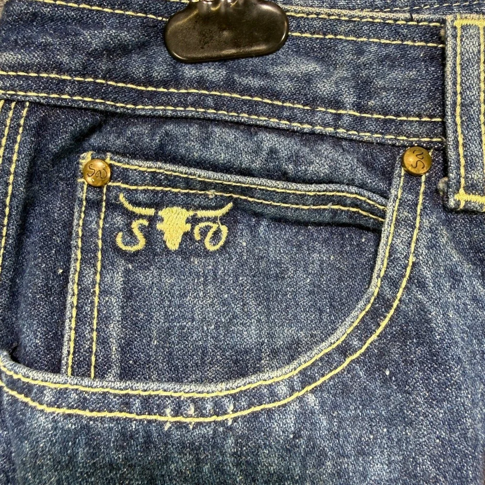 Sergio Valente Jeans Mens 38x36 Blue Indigo Bootcut Western Cowboy Vintage 90s